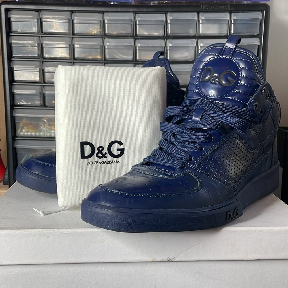 Dolce & Gabbana Navy Blue Athletic Shoes